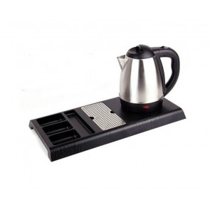 Stainless steel kettle with connection to a practical tray Model BO-VA