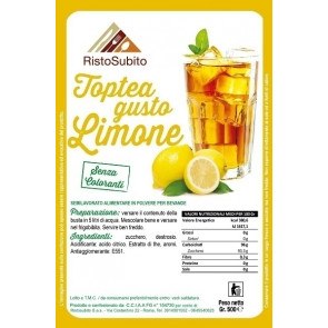Powdered preparation already sweetened (Both cold and hot) flavoured Lemon taste without food colours Packs of gr 500 in cartons of 30 bags Model 600