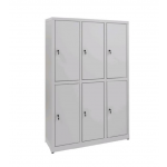 Changing room locker made of sheet plastic zinc IXP N.6 COMPARTMENTS N.6 overlapped hinged doors Model 69407