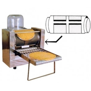 Automatic crepes machine SG N. 4 Squared cooking surface in cast iron cm 15x15 Production da N. 700 crepes/h Model 4Q 4x15