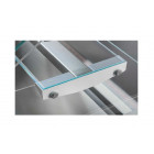 Mensola intermedia in vetro temperato con supporti per modello M80100 e MR80100