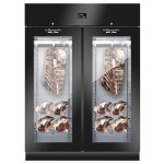 Dry-aging meat cabinet Everlasting With 2 glass doors in black plastic coated steel Capacity 300 kg Model AC9018