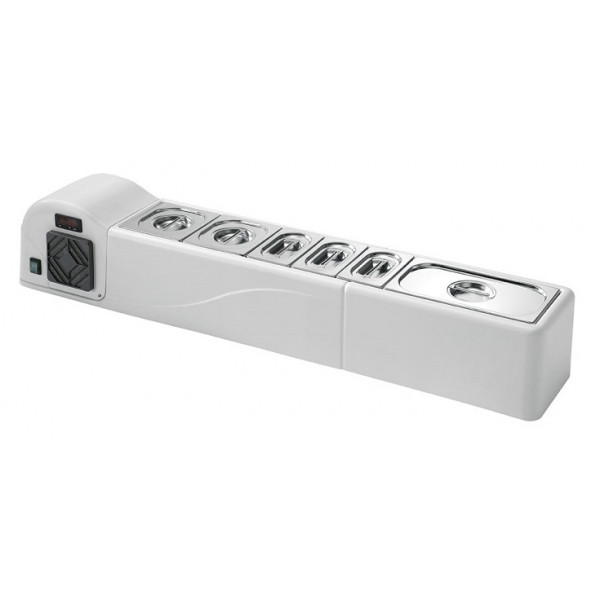 Refrigerated ingredients display case TCN Containers capacity GN various sizes Power kW 0,07 Model PICO