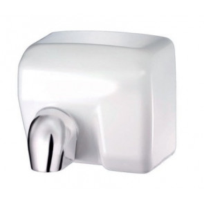 Electric hand dryer in white porcelain steel with Photocell MDL Rated power: 2400 W Motor power 200 W Rev/m: 5,500 rpm Model 704150