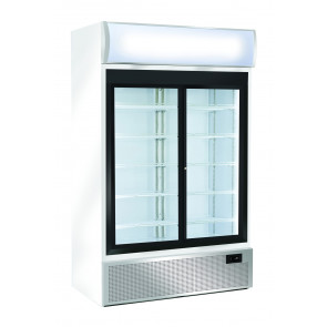 Refrigerated black drinks display Model TKG1000S Internal LED light with opaline