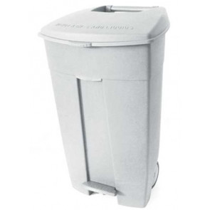 Plastic mobile pedal bin CONTIPLAST 120L MDL Colour White Model 102534