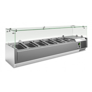 Refrigerated pizza display case stainless steel AISI 201 Model VRX1400330FG