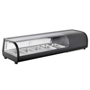 Refrigerated countertop display for Sushi Model AK513VSB containers 5GN 1/3