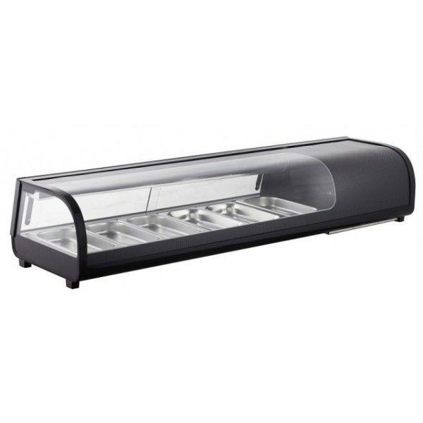 Refrigerated countertop display for Sushi Model AK613VSB containers 6GN 1/3
