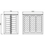 Tasting table with classic wine bottles display Bottles capacity 144 Model HORIZON