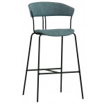 Indoor stool TESR Powder coated metal frame, seat and backrest in fabric Model 1905-RD04 DIFFERENT COLOURS
