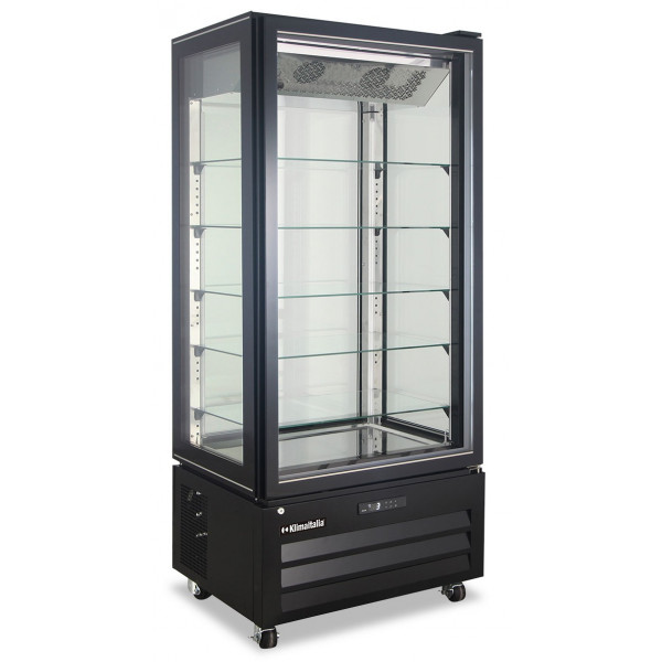 Pastry display four glass sides no frost Model VICTORIA85NFPBLACK