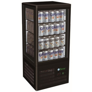 Countertop refrigerated drinks display Model G-TCBD68B 4 glass sides