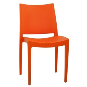 Stackable outdoor chair TESR Polypropylene frame Model 1054-LIB Orange