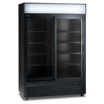 Ventilated refrigerated display 2 doors KLI Model CL1300V2GCSLBLACK