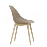 Stackable outdoor chair TESR Beech wood frame, polypropylene shell Model 464-V11