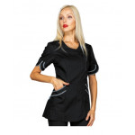 Woman Babilonia blouse SHORT SLEEVE 65% Polyester 35% Cotton BLECK Avaible in different sizes