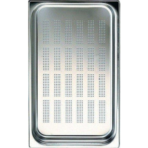 Perforated stainless steel gastronorm container 18/10 AISI 304 GN 1/3 with perforated bottom Model BF1315000