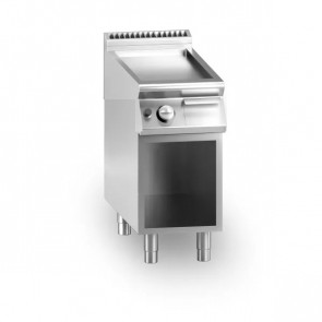 Electric fry top chromed smooth plate MDLR Open cabinet Model CL9040FTESCR