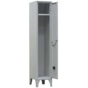 Traditional changing room locker FAS made of steel sheet Thickness 6/10 N.1 Compartment N.1 Hinged door Top shelf Umbrella holder Card holder Model H035Q1801A