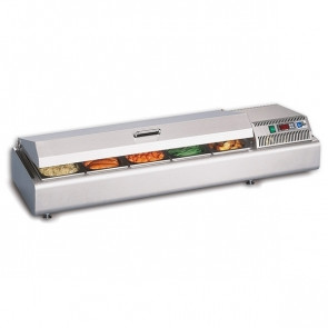 Refrigerated countertop display Model GASTROSERVICECOLD 1200 Containers GN of all sizes