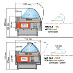 Refrigerated food counter Model MR95100VC Ventilated