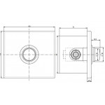 Self-closing wall mounted shower tap with concealed box in AISI 304, flow time 15 ± 25 sec MNL Model ARES012
