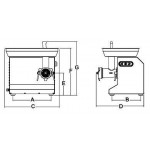 Meat grinder Model TC32 COLORADO Hourly production kg/h. 400