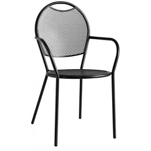 Stackable outdoor armchair TESR Powder coated metal frame Model 810-C78A