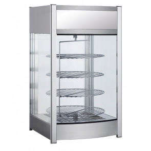 Heated countertop display Model RTR97L2 with 4 rotating round shelves