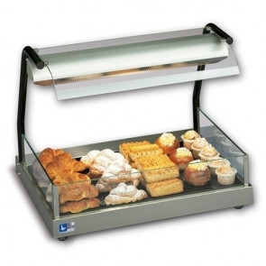 Electric warming plate in glass ceramic Model EURONORM VISTA with infrared lamp