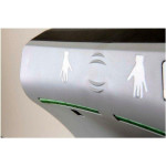 Electric hand dryer MDC New generation super-fast and super-powerful satin finish with air blade in ABS, without resistance for energy saving and with device to collect water drops and Hepa filter Model M14ACS
