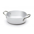 Shallow saucepan 2 handles in aluminium for induction Thickness 3 cm Size ø cm. 28 x 9,5h Hot floor dimensions ø cm. 22 Capacity lt. 6,4 Model 290-328