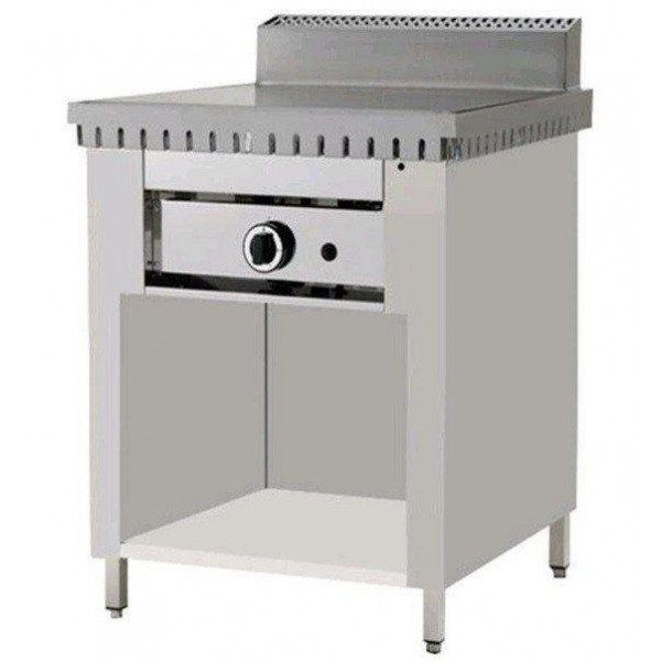 Gas piadina cooker on stainless steel compartment PL Model CP4 Su Vano a giorno Flat iron Capacity 4 piadine