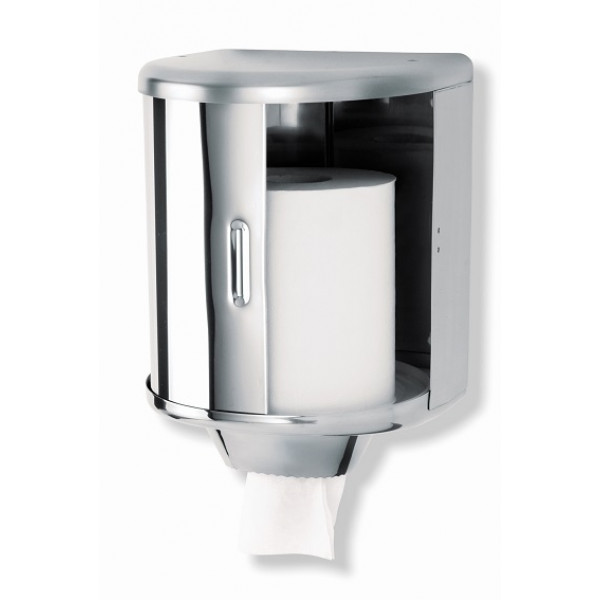 Paper dispenser in industrial roll MDC Stainless Steel Polished vandal-proof suitable for common bathrooms Capacity: about 600 wipes Model DT0303C