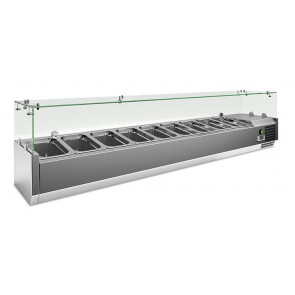 Refrigerated pizza display case stainless steel AISI 201 Model VRX1800330FG