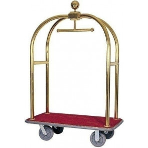 Luggage trolley and clothes rack Model PV2001O brass-plated steel tube