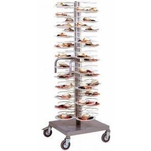 Transportable Plates trolley Model CA1440G Chrome grid for plates 25/31. Capacity 96 plates