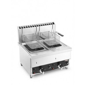 Gas fryer countertop double KRL Model GT10+101