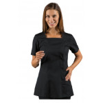 Woman Aberdeen blouse SHORT SLEEVE 100% Polyester BLACK Avaible in different sizes Model 005361