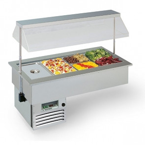 Built-in refrigerated drop in and furniture Model SINFONIA 5GN Gastrnorm capacity 5 containers Gn1/1