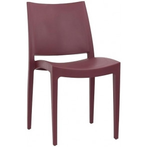 Stackable outdoor chair TESR Polypropylene frame Model 1054-LIB BORDEAUX