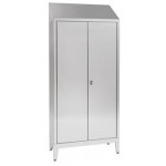 Brooms locker made of stainless steel 304 IXP n.2 hinged doors Model S5069602