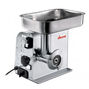 Meat grinder Model TC8VEGASFX Structure in robust anodized aluminum profile and stainless steel sides Hourly production kg/h. 70