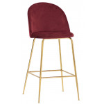 Indoor stool TESR Metal frame, gold effect, velvet covering. Model 1764-JA6G