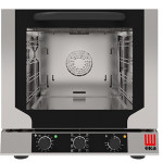 Multifunction electric convection oven for gastronomy, bakery and pastry Model EKF423NM Capacity 4 trays cm 42,9x 34,5 Power Kw 2,6 Drop down door