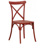 Stackable outdoor chair TESR Polypropylene frame Model 1483-A11 RED