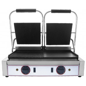 Double panini grill Model R2L2 cast iron One smooth side One striped side