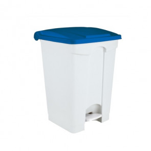 Mobile pedal bin in POLYPROPYLENE CONTITOP MOBILE 45 L MDL Colour WHITE and BLUE Model 101455 PACK OF 3 PIECES