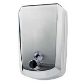 Liquid soap dispenser with "pull" system  , fused tank in the 1.2 L structure in AISI 304 stainless steel  MDL  Model BRINOX 105032